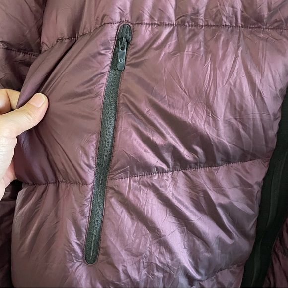 Lululemon Cloudscape Long Puffer Goose Down Jacket Purple Dark Adobe Sz 12 B9 - Picture 6 of 13